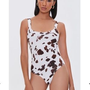 Forever 21 cow print bodysuit